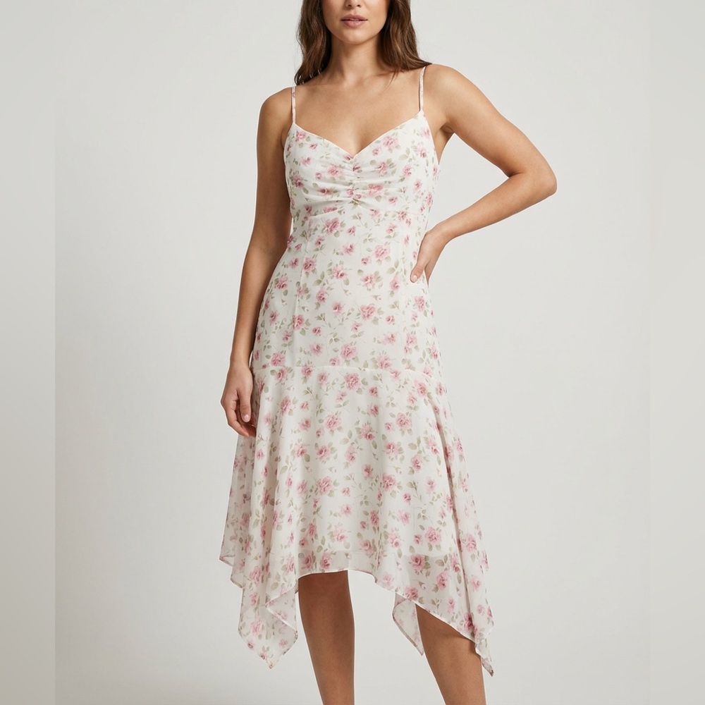 West of Melrose Rose Print Slip Dress • Pink/Floral • Perfect Wedding Guest Look